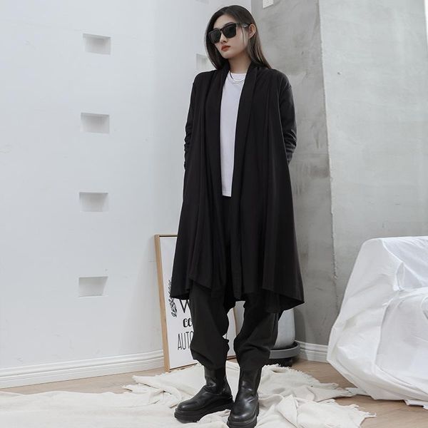 women's trench coats ladies long coat spring and autumn niche design sense art fan day department loose leisure large size, Tan;black
women's trench coats ladies long coat spring and autumn niche design sense art fan day department loose leisure large size, Tan;black