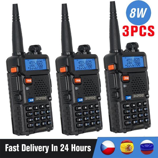walkie talkie 3/4 units 8w baofeng uv-5r uv5r dual band fm transceiver uv 5r amateur 10km hunting ham radio transmitter intercom
walkie talkie 3/4 units 8w baofeng uv-5r uv5r dual band fm transceiver uv 5r amateur 10km hunting ham radio transmitter intercom