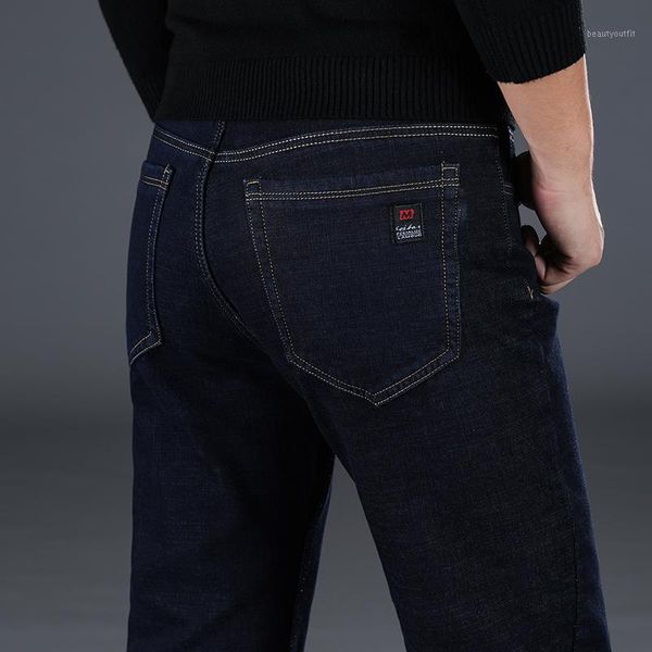 men's jeans classic style autumn winter high waist business casual denim stretch straight trousers male brand pants 40, Blue
men's jeans classic style autumn winter high waist business casual denim stretch straight trousers male brand pants 40, Blue