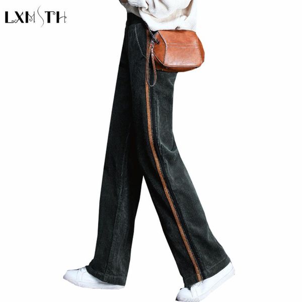 women's pants & capris high waisted green corduroy women autumn spring side striped female loose casual straight cotton trousers, Black;white
women's pants & capris high waisted green corduroy women autumn spring side striped female loose casual straight cotton trousers, Black;white