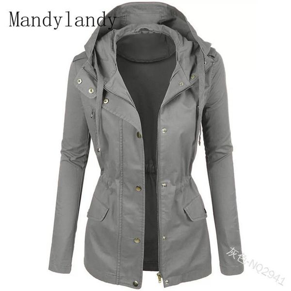 mandylandy coat spring autumn long sleeve zipper hooded mountaineering jacket women's solid color single-breasted slim jackets, Black;brown
mandylandy coat spring autumn long sleeve zipper hooded mountaineering jacket women's solid color single-breasted slim jackets, Black;brown