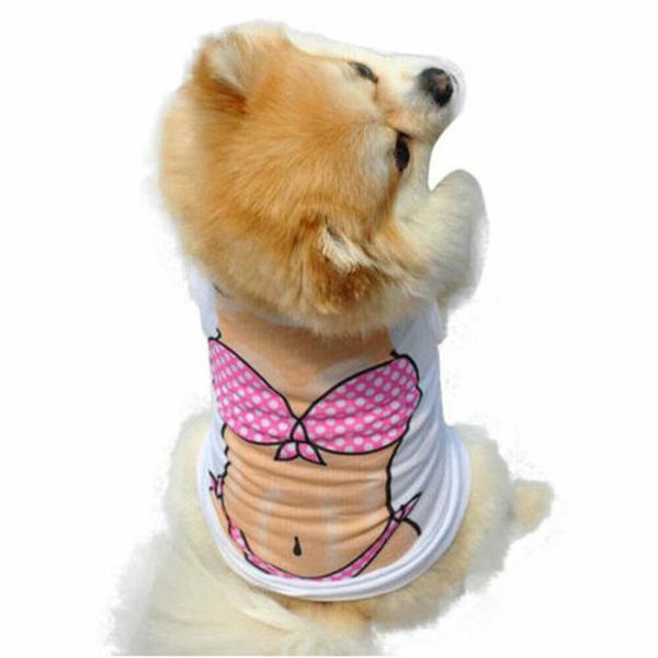 dog apparel 2021 cute pet puppy cat vests thin funny bikini muscle print vest t-shirt creative clothes
dog apparel 2021 cute pet puppy cat vests thin funny bikini muscle print vest t-shirt creative clothes