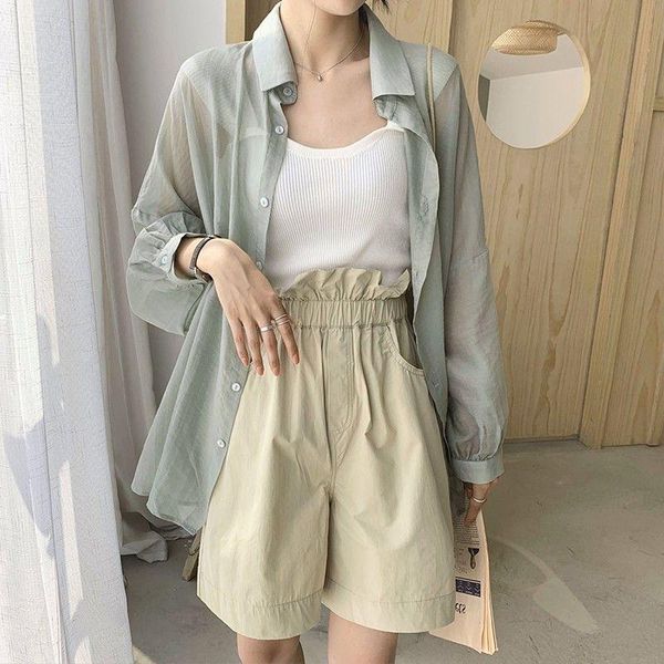 women's blouses & shirts women summer korean chiffon sunscreen thin female cardigan casual loose beach office elegant m36, White
women's blouses & shirts women summer korean chiffon sunscreen thin female cardigan casual loose beach office elegant m36, White