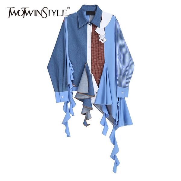patchwork striped vintage print shirt for women lapel collar ruched tassel korean spring shirts emale fashion 210428, White
patchwork striped vintage print shirt for women lapel collar ruched tassel korean spring shirts emale fashion 210428, White