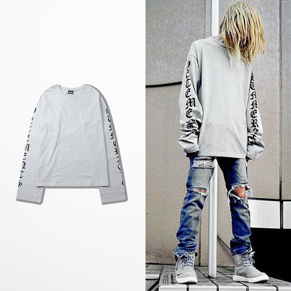 tee kanye west korea gothic style letter impression trasher retro hip hop high street dark sleeve long shirt loose shoulder t, White;black
tee kanye west korea gothic style letter impression trasher retro hip hop high street dark sleeve long shirt loose shoulder t, White;black