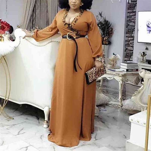 african dresses long brown high waist full sleeve floor length elegant evening night party vestidos mujer dress summer 210510, Black;gray
african dresses long brown high waist full sleeve floor length elegant evening night party vestidos mujer dress summer 210510, Black;gray
