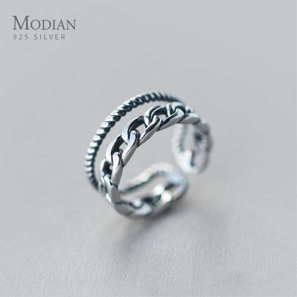 weave twist chain double circle sterling silver 925 ring for women adjustable size fine jewelry party gift 210707
weave twist chain double circle sterling silver 925 ring for women adjustable size fine jewelry party gift 210707