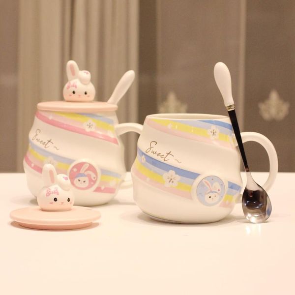 mugs creative personality with lid and spoon cute trend ceramic cups fresh girlfriends cartoon pot-bellied gifts coffee
mugs creative personality with lid and spoon cute trend ceramic cups fresh girlfriends cartoon pot-bellied gifts coffee