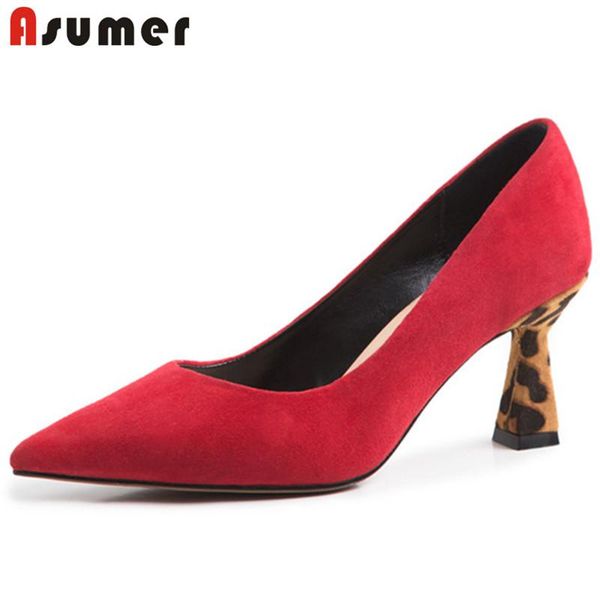 dress shoes asumer 2021 arrival suede leather women pumps fashion leopard heel party wedding ladies spring summer single, Black
dress shoes asumer 2021 arrival suede leather women pumps fashion leopard heel party wedding ladies spring summer single, Black