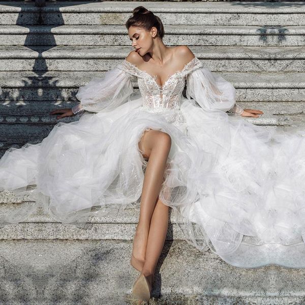 other wedding dresses lorie glitter puffy sleeve appliques lace beaded a-line tulle boho bride gown 2021 vestidos de novia1, White
other wedding dresses lorie glitter puffy sleeve appliques lace beaded a-line tulle boho bride gown 2021 vestidos de novia1, White