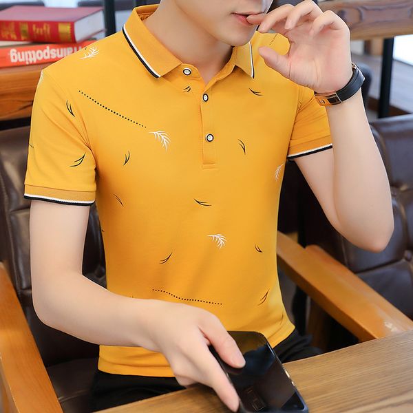 luxury t-shirts summer men's lapel short sleeve slim fit cotton polo shirt fashion british youth collar printed t-shirt feather, Black
luxury t-shirts summer men's lapel short sleeve slim fit cotton polo shirt fashion british youth collar printed t-shirt feather, Black