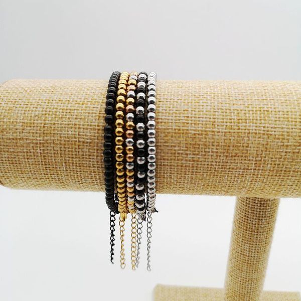 beaded, strands 4mm stainless steel beads bracelet women fashion silver/black/gold/rose gold color 18cm strand wholesale blkn0787
beaded, strands 4mm stainless steel beads bracelet women fashion silver/black/gold/rose gold color 18cm strand wholesale blkn0787