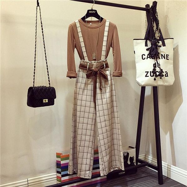 amolapha women long sleeve +plaid pants sets elegant woman solid shirts straps pant suits women's two piece, White
amolapha women long sleeve +plaid pants sets elegant woman solid shirts straps pant suits women's two piece, White