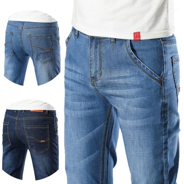 men stretch jeans male classic elasticity business fashion comfortable solid slim straight long denim pants 28-40 men's, Blue
men stretch jeans male classic elasticity business fashion comfortable solid slim straight long denim pants 28-40 men's, Blue