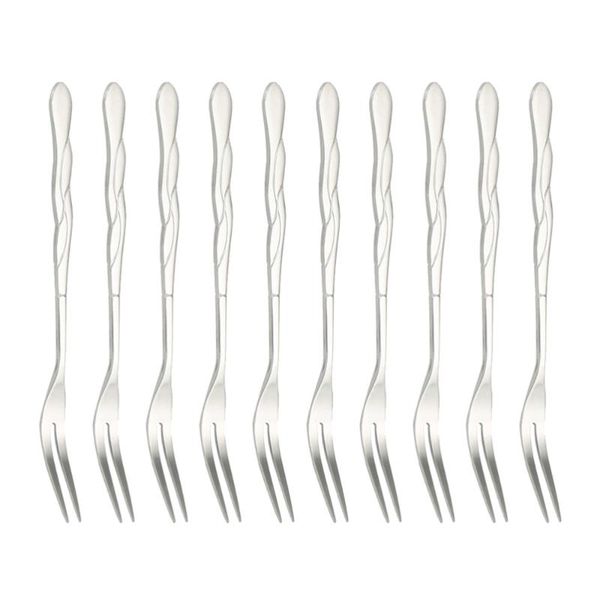 forks 10pcs stainless steel fruit picks two prongs dessert fork salad party supplies for el ktv bar (silver)
forks 10pcs stainless steel fruit picks two prongs dessert fork salad party supplies for el ktv bar (silver)