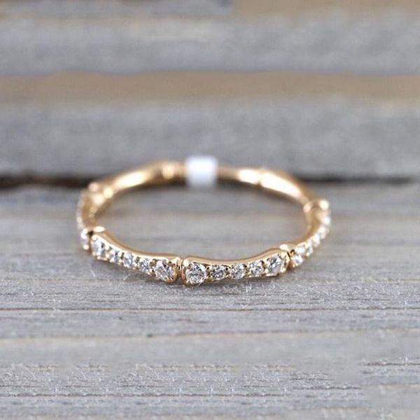 wedding rings fashion round bamboo stackable ring thin dainty band brilliant cut promise anniversary gift engagement jewelry, Slivery;golden
wedding rings fashion round bamboo stackable ring thin dainty band brilliant cut promise anniversary gift engagement jewelry, Slivery;golden