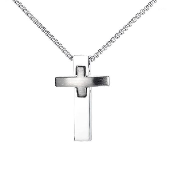 chains european and american christian fashion simple versatile titanium steel smooth men's cross pendant necklace 24 inch1, Silver
chains european and american christian fashion simple versatile titanium steel smooth men's cross pendant necklace 24 inch1, Silver