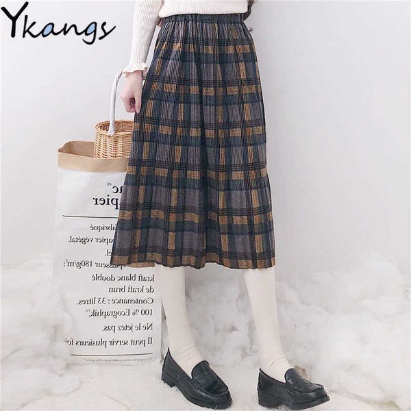 japanese style kawaii high waist pleated skirt women winter wool midi plaid skirt female harajuku green school long skirt 210619, Black
japanese style kawaii high waist pleated skirt women winter wool midi plaid skirt female harajuku green school long skirt 210619, Black