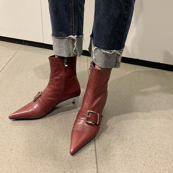 boots high end goods winter women fashion pointed heel short fine cattle hide rayon warm zipper caret size 34-39, Black
boots high end goods winter women fashion pointed heel short fine cattle hide rayon warm zipper caret size 34-39, Black