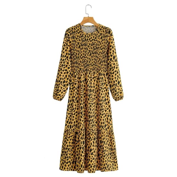 spring women leopard print o neck elastic midi dress female long sleeve clothes office lady loose vestido d7208 210430, Black;gray
spring women leopard print o neck elastic midi dress female long sleeve clothes office lady loose vestido d7208 210430, Black;gray