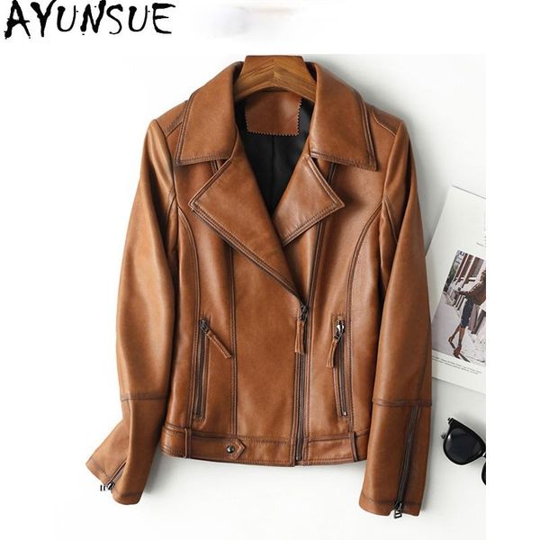 women's leather & faux ayunsue genuine sheepskin coats woman real jackets women short korean outerwear autumn chaqueta cuero dama sqq09, Black
women's leather & faux ayunsue genuine sheepskin coats woman real jackets women short korean outerwear autumn chaqueta cuero dama sqq09, Black