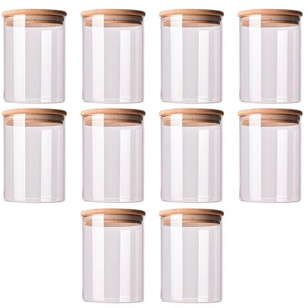 storage bottles & jars 10pcs glass sealed can food tank bamboo lid tea canister high borosilicate (transparent)
storage bottles & jars 10pcs glass sealed can food tank bamboo lid tea canister high borosilicate (transparent)