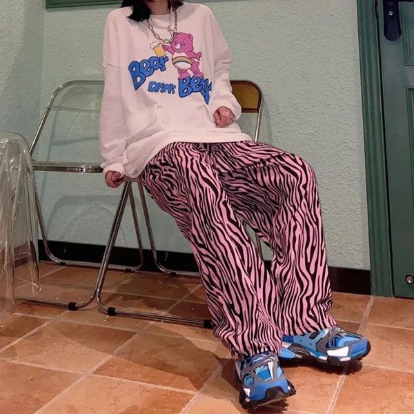 women's pants & capris korean casual loose harajuku streetwear women wide leg high waist trousers punk straight hip hop zebra pattern s, Black;white
women's pants & capris korean casual loose harajuku streetwear women wide leg high waist trousers punk straight hip hop zebra pattern s, Black;white