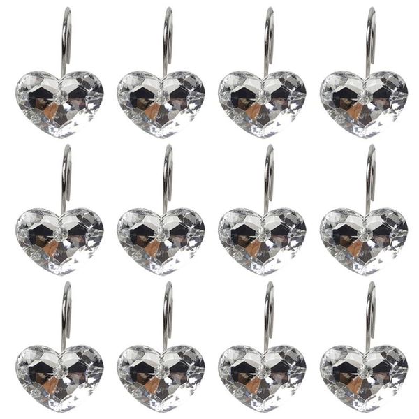 12pcs transparent white heart curtain hooks bathroom rod accessories shower curtains
12pcs transparent white heart curtain hooks bathroom rod accessories shower curtains