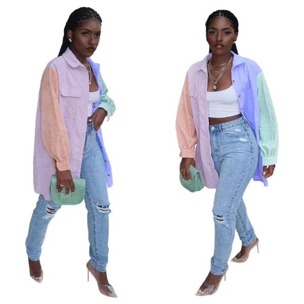 fashionable women multicolor patchwork loose shirts casual lady turn-down collar single-breasted full sleeve blouse 2021 autumn women's, White
fashionable women multicolor patchwork loose shirts casual lady turn-down collar single-breasted full sleeve blouse 2021 autumn women's, White