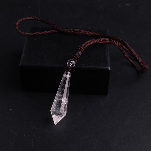 clear crystal dowsing pendulum 7 chakra reiki healing natural white quartz stone necklace pendants women jewelry making chains, Silver
clear crystal dowsing pendulum 7 chakra reiki healing natural white quartz stone necklace pendants women jewelry making chains, Silver