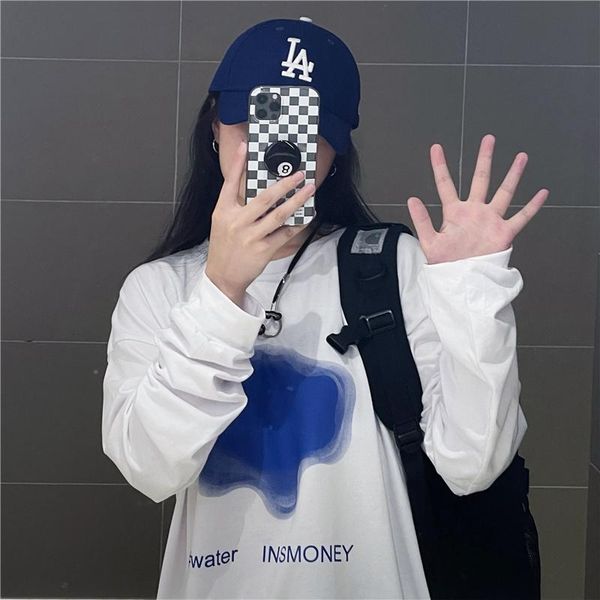 men's t-shirts korea harajuku melting blue pigment printing long sleeve vintag base t-shirt graphic tee aesthetic clothes urban emo y2k, White;black
men's t-shirts korea harajuku melting blue pigment printing long sleeve vintag base t-shirt graphic tee aesthetic clothes urban emo y2k, White;black