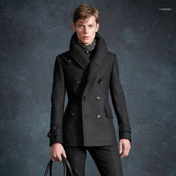 men's wool & blends woolen coat paris show handsome style double row autumn and winter youth mid-length trench coat1, Black
men's wool & blends woolen coat paris show handsome style double row autumn and winter youth mid-length trench coat1, Black
