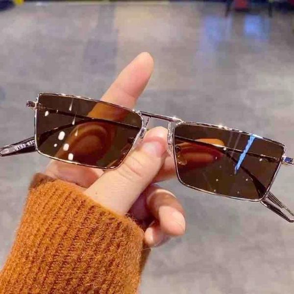 sunglasses small square ultralight metal for men and women 2021 retro punk luxury female pink uv400 glasses, White;black 
sunglasses small square ultralight metal for men and women 2021 retro punk luxury female pink uv400 glasses, White;black