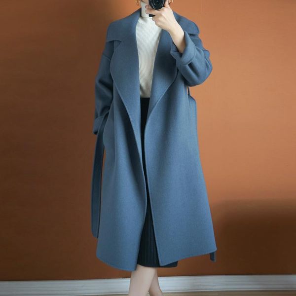 women's wool & blends 2021 winter 100% coat korean style jacket warm women coats and jackets with belt long woman clothes casaco femini, Black
women's wool & blends 2021 winter 100% coat korean style jacket warm women coats and jackets with belt long woman clothes casaco femini, Black