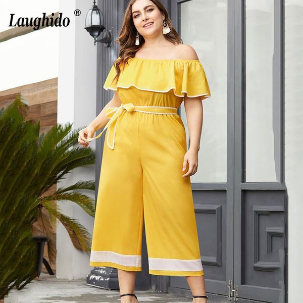 women's jumpsuits & rompers laughido plus size slash neck jumpsuit belt tunic playsuit wide leg large femme ruffles slim overalls for w, Black;white
women's jumpsuits & rompers laughido plus size slash neck jumpsuit belt tunic playsuit wide leg large femme ruffles slim overalls for w, Black;white