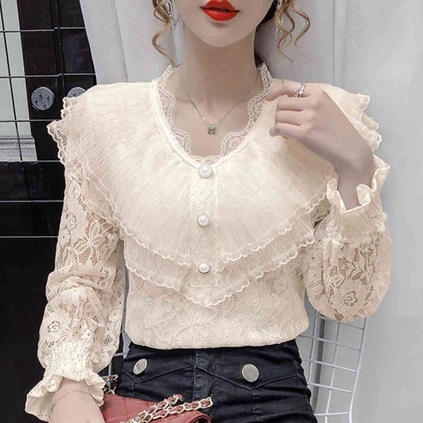 long sleeve beading ruffles v-neck hollow lace blouse shirt blusa blouse women blusas mujer de moda women clothing e54 210426, White
long sleeve beading ruffles v-neck hollow lace blouse shirt blusa blouse women blusas mujer de moda women clothing e54 210426, White