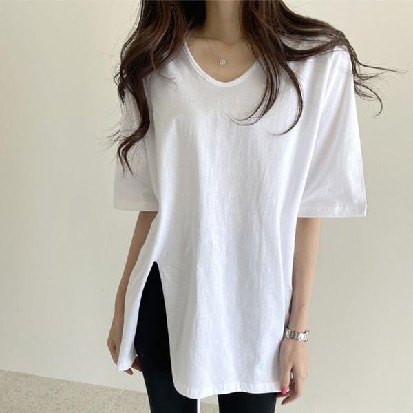 v-neck split solid women simple basic woman beach short sleeve t-shirt ladies plus size t-shirts 2021 women's, White
v-neck split solid women simple basic woman beach short sleeve t-shirt ladies plus size t-shirts 2021 women's, White