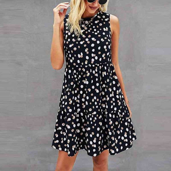dot prints sleeveless kadn womens dress elbise sukienka loose summer sundress fashion elegant dresses vestido de mujer, Black;gray
dot prints sleeveless kadn womens dress elbise sukienka loose summer sundress fashion elegant dresses vestido de mujer, Black;gray