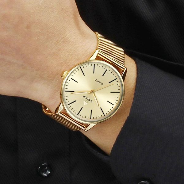 wristwatches wwoor men watch 2021 luxury gold sports slim thin quartz golden steel mesh waterproof clocks montre homme, Slivery;brown
wristwatches wwoor men watch 2021 luxury gold sports slim thin quartz golden steel mesh waterproof clocks montre homme, Slivery;brown