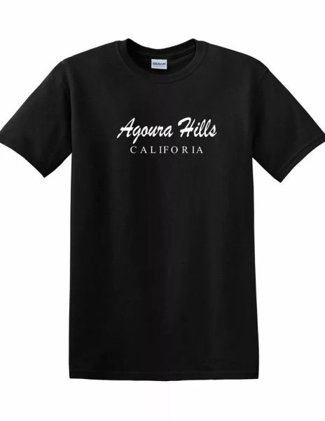 agoura hills california souvenir los angeles county white black cotton t-shirt
agoura hills california souvenir los angeles county white black cotton t-shirt