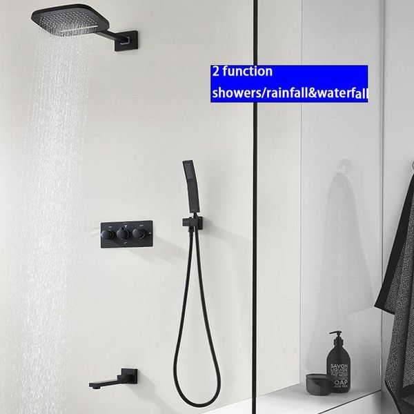 arrival douche shower set black treatment waterfall rain wall mounted 4 function diverter valve controller bathroom sets
arrival douche shower set black treatment waterfall rain wall mounted 4 function diverter valve controller bathroom sets
