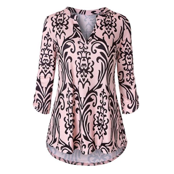 women's blouses & shirts fashion blouse spring casual v-neck print loose plus size three-quarter sleeve regular donsignet, White
women's blouses & shirts fashion blouse spring casual v-neck print loose plus size three-quarter sleeve regular donsignet, White