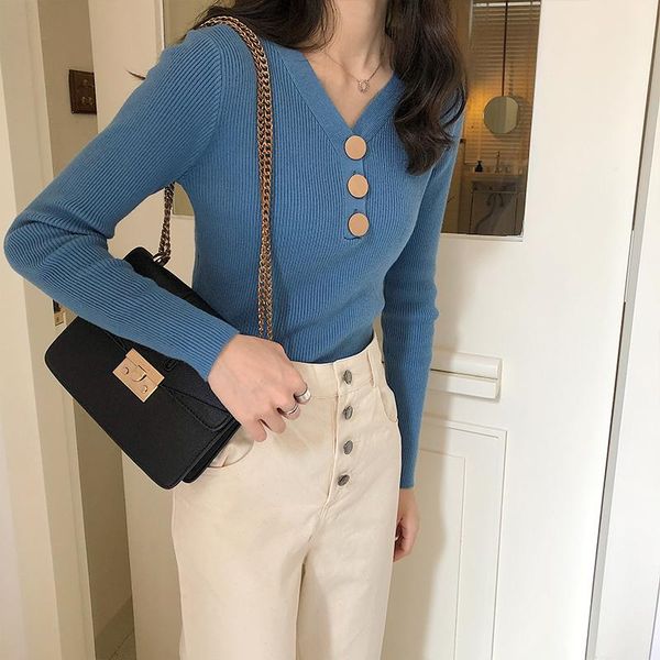 women's sweaters korean version of slim sweater in autumn / winter 2021 long sleeve tight knit bottom top, White;black
women's sweaters korean version of slim sweater in autumn / winter 2021 long sleeve tight knit bottom top, White;black