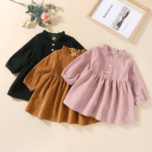 girl's dresses lovely baby girl long sleeve corduroy dress 2021 autumn kids solid color rompers party cute princess, Red;yellow
girl's dresses lovely baby girl long sleeve corduroy dress 2021 autumn kids solid color rompers party cute princess, Red;yellow