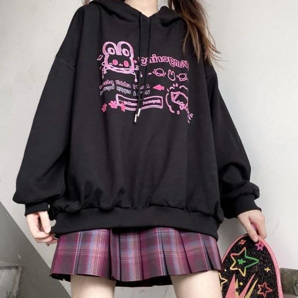 japanese cartoon harajuku hooded plus size casual ulzzang letter female kawaii loose gothic sweatshirt women's hoodies & sweatshirts, Black
japanese cartoon harajuku hooded plus size casual ulzzang letter female kawaii loose gothic sweatshirt women's hoodies & sweatshirts, Black