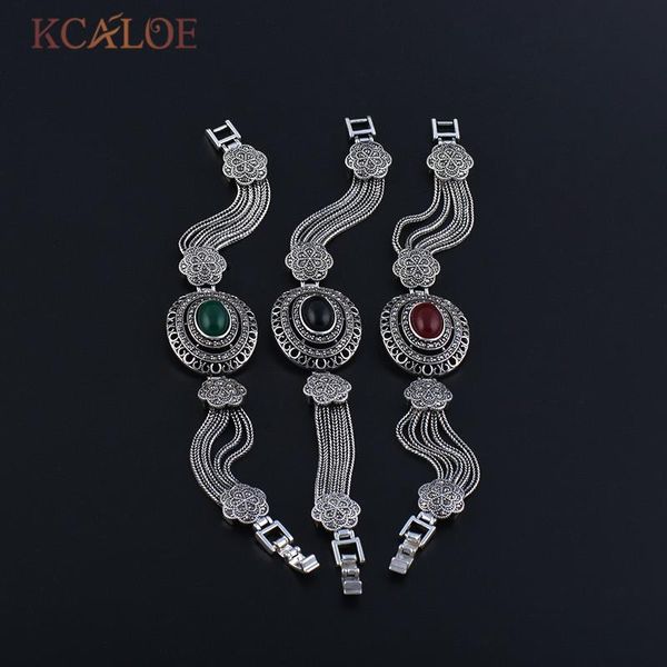 link, chain kcaloe antique bracelet silver plated flower resin stone 2021 rhinestone bracelets & bangles for women bransoletki damskie, Black
link, chain kcaloe antique bracelet silver plated flower resin stone 2021 rhinestone bracelets & bangles for women bransoletki damskie, Black