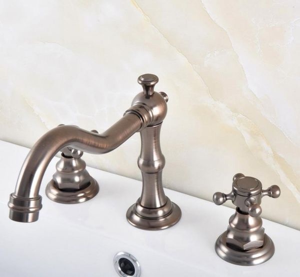 bathroom sink faucets brown oil rubbed antique brass deck mounted dual handles widespread 3 holes basin faucet mixer water taps mnf590
bathroom sink faucets brown oil rubbed antique brass deck mounted dual handles widespread 3 holes basin faucet mixer water taps mnf590