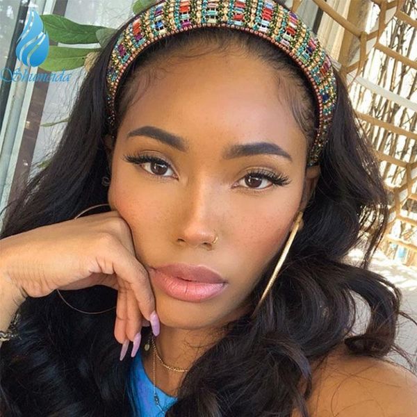 headband human hair wigsbrazilian remy body wave wig for black women gluless lace wigs1, Black;brown
headband human hair wigsbrazilian remy body wave wig for black women gluless lace wigs1, Black;brown