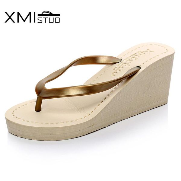 slippers xmistuo women pu flip flops female summer beach wedges water-resistant 7cm high-heeled 4 color 7076w, Black
slippers xmistuo women pu flip flops female summer beach wedges water-resistant 7cm high-heeled 4 color 7076w, Black