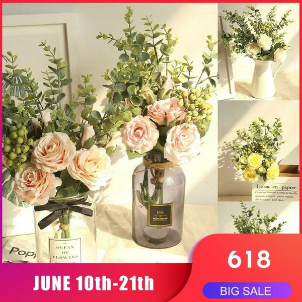 decorative flowers & wreaths artificial flower bouquet rose eucalyptus leaves family party decoration wedding w5y3
decorative flowers & wreaths artificial flower bouquet rose eucalyptus leaves family party decoration wedding w5y3
